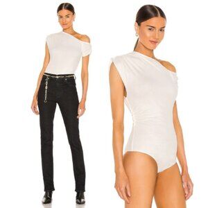 NWOT h:ours x revolve Off Shoulder Shirred Bodysuit 13739